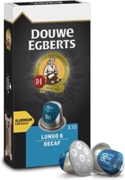 Douwe Egberts Lungo Decaf Koffiecups - Intensiteit 6/12 - 10 X 10 Capsules -Koffie Promotie Winkel 836x1200