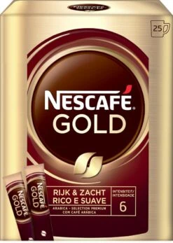 Nescafé Gold Oploskoffie - 6 Doosjes à 25 Zakjes 10 Nescafé Gold Oploskoffie - 6 Doosjes à 25 Zakjes -Koffie Promotie Winkel 853x1200 1