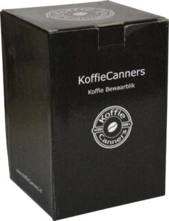 KoffieCanners Koffie Bewaarbus Luchtdicht Met CO2 Uitlaat Voor 600 Gram - Koffieblik Matzwart -Koffie Promotie Winkel 917x1200 1